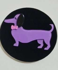 Deco Erstwilder Dachshund Dog Brooch 1