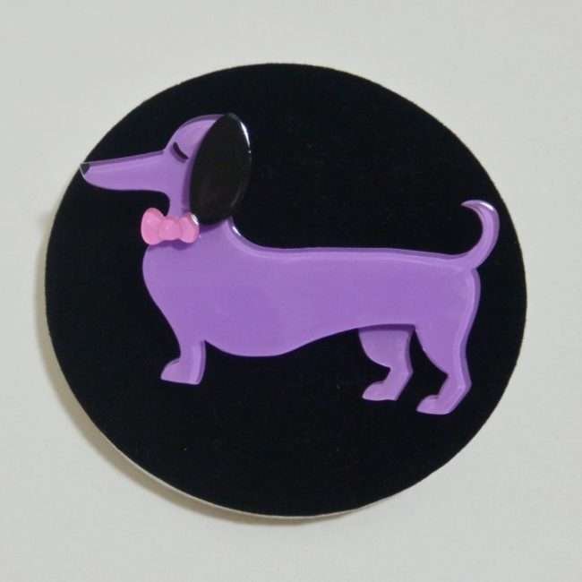 Deco Erstwilder Dachshund Dog Brooch 1