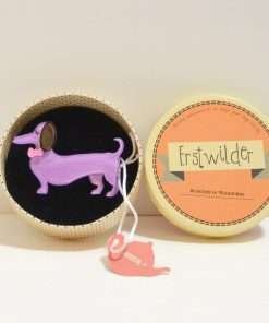 Deco Erstwilder Dachshund Dog Brooch 2