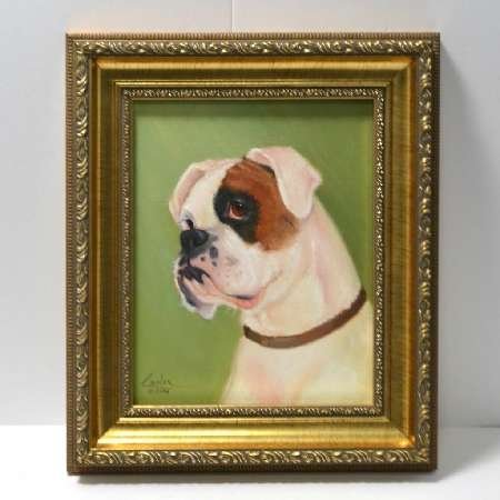 Original Boxer Dog Portrait-ART-J401
