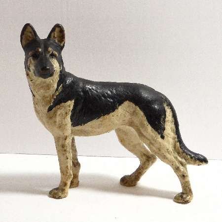 Vintage German Shepard Cast Iron Doorstops-CSTI-2210