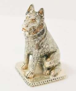 Silver Plate German Shepherd Salt and Pepper 7