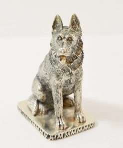 Silver Plate German Shepherd Salt and Pepper 6