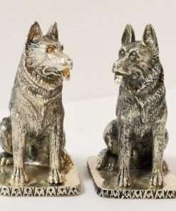 Silver Plate German Shepherd Salt and Pepper