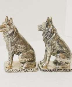 Silver Plate German Shepherd Salt and Pepper 3
