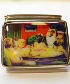 Antique Sterling Silver Dogs Playing Poker 2