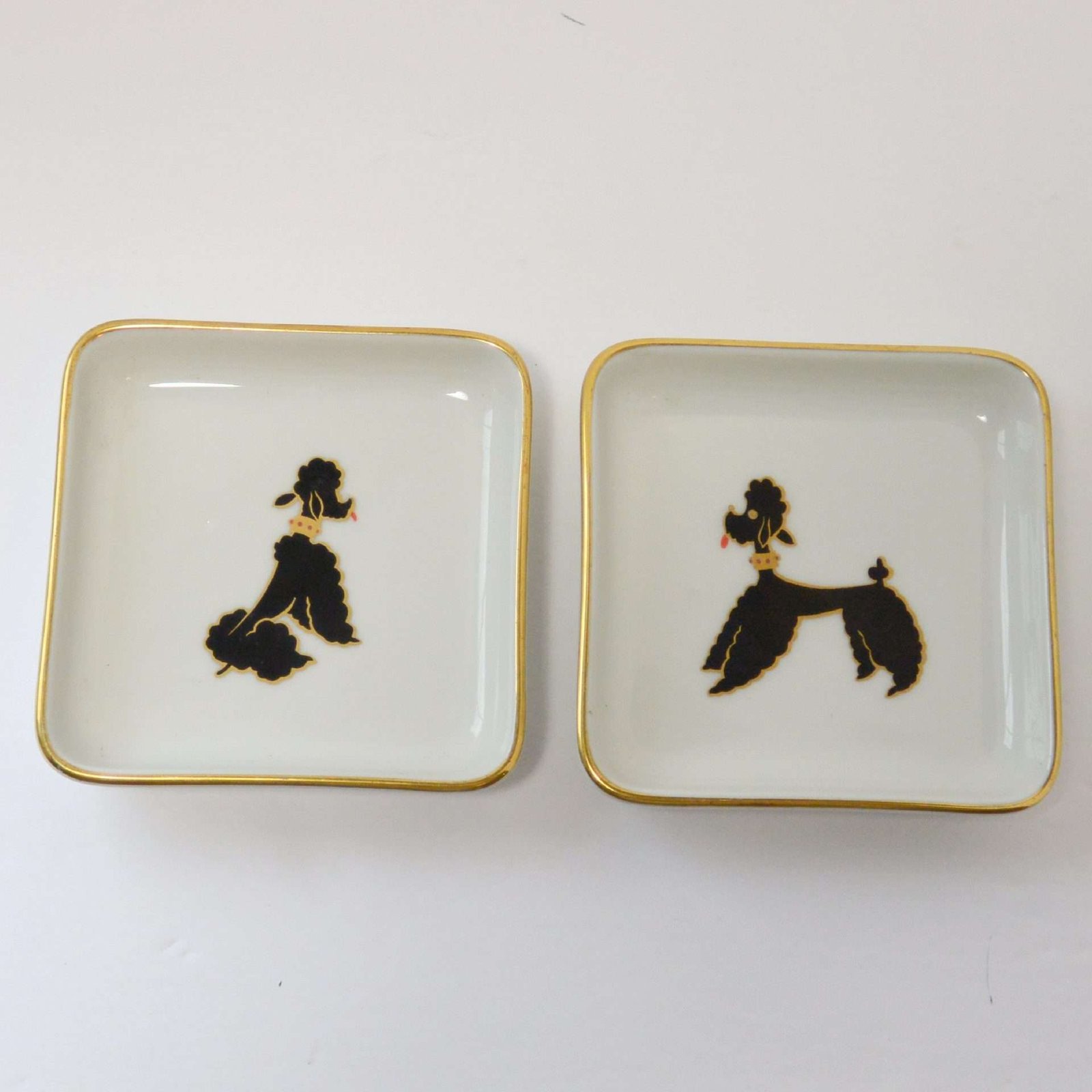 Vintage Poodle Trinket Dishes CRM-2795