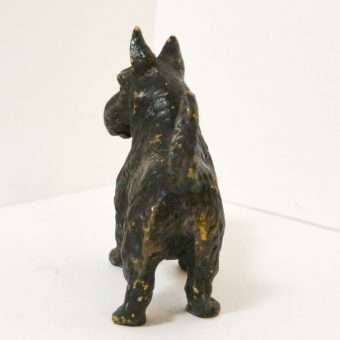 Cold-Painted Bronze Scottish Terrier Dog back
