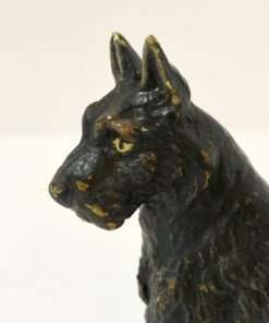 Cold-Painted Bronze Scottish Terrier Dog close 4