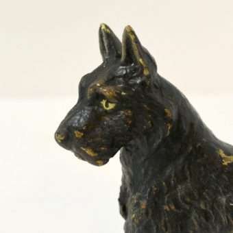 Cold-Painted Bronze Scottish Terrier Dog close 4