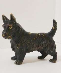 Cold-Painted Bronze Scottish Terrier Dog