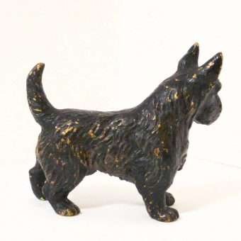 Cold-Painted Bronze Scottish Terrier Dog side 1