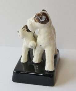 Vintage Wire-Haired Fox Terrier and Puppy Figurine 3