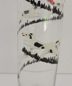 Vintage Hunting Dog Glasses Close