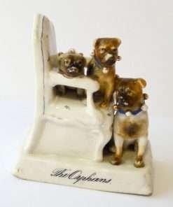 Antique Porcelain Pug Dog Fairing