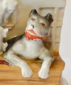 Antique Porcelain Dog Fairing real close