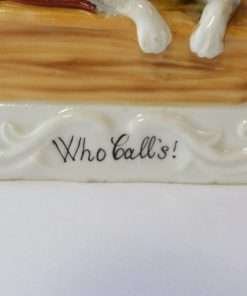 Antique Porcelain Dog Fairing Who Calls