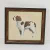 Vintage Brittany Spaniel Petit Point Portrait