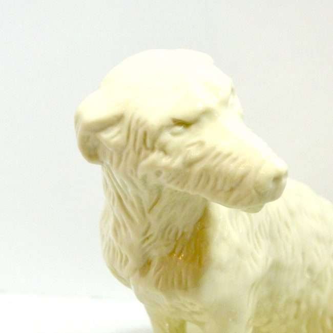 White Belleek Irish Wolfhound Close