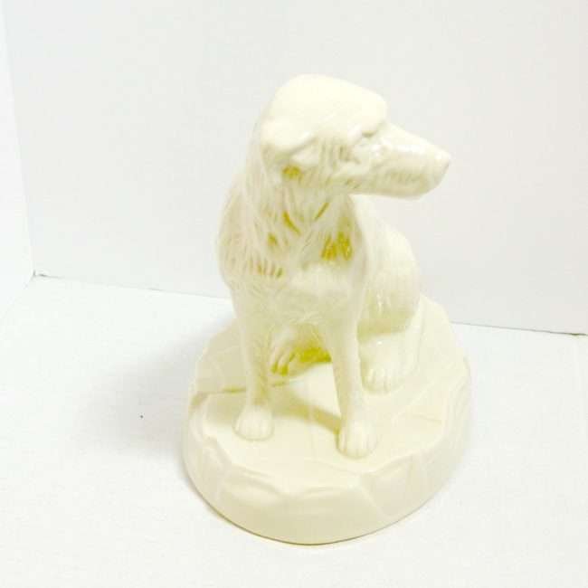 White Belleek Irish Wolfhound Front