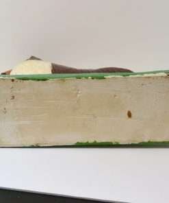 Large Vintage Folk Art Collie Figurine Bottom