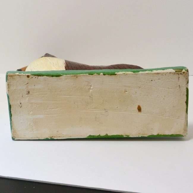 Large Vintage Folk Art Collie Figurine Bottom