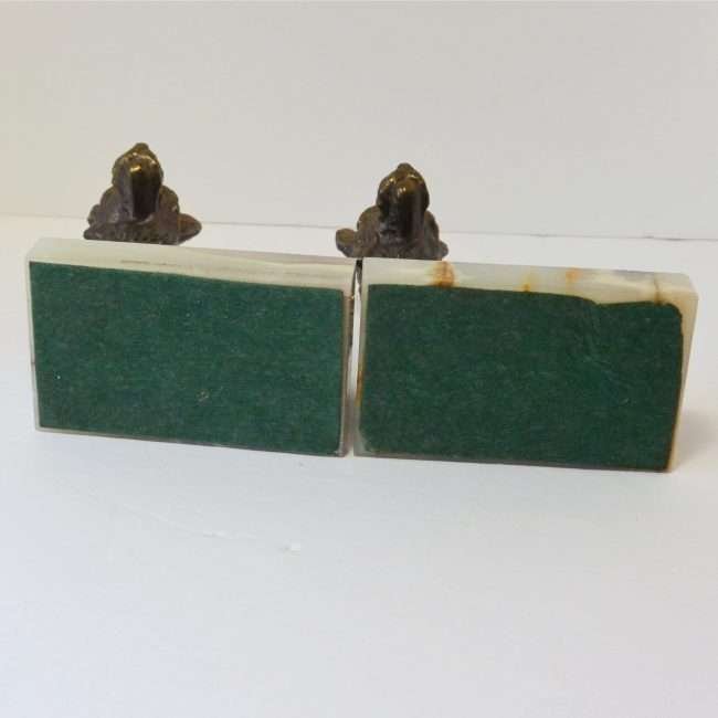 Vintage Bronze Scottish Terrier Bookends Bottom