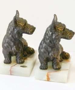 Vintage Bronze Scottish Terrier Bookends Front