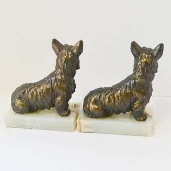 Vintage Bronze Scottish Terrier Bookends 1