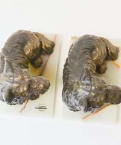 Vintage Bronze Scottish Terrier Bookends Top