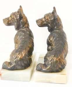 Vintage Bronze Scottish Terrier Bookends back