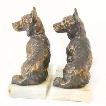 Vintage Bronze Scottish Terrier Bookends back