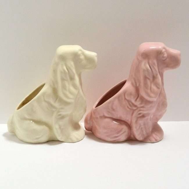 Vintage McCoy Cocker Spaniel Planters Side 2
