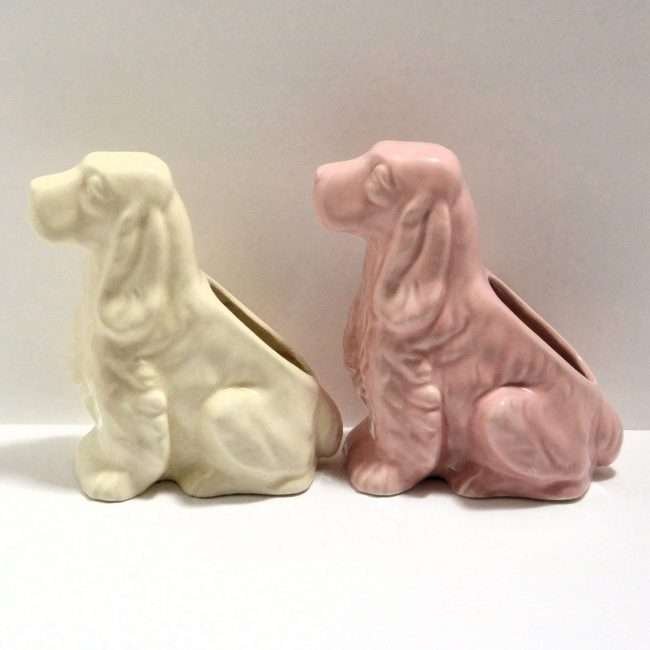 Vintage McCoy Cocker Spaniel Planters 1