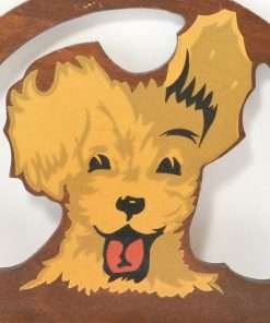 Vintage Terrier Pup Towel Rack Close