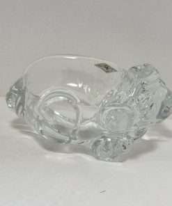Vannes Le Chatel Lead Crystal Pekingese Dog Candy Dish Bottom