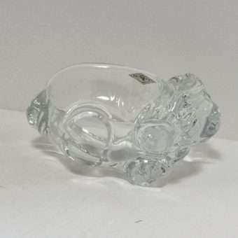 Vannes Le Chatel Lead Crystal Pekingese Dog Candy Dish Bottom