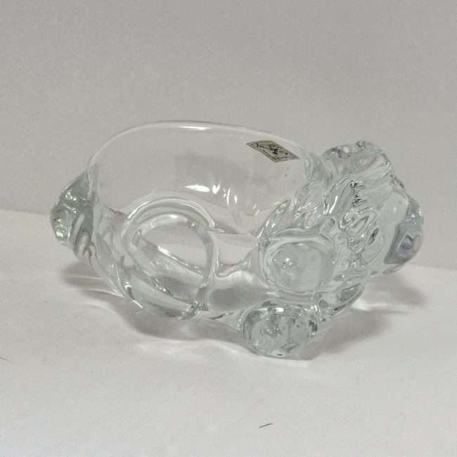 Vannes Le Chatel Lead Crystal Pekingese Dog Candy Dish Bottom