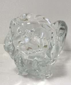Vannes Le Chatel Lead Crystal Pekingese Dog Candy Dish Front