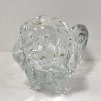 Vannes Le Chatel Lead Crystal Pekingese Dog Candy Dish Front