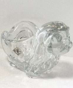 Vannes Le Chatel Lead Crystal Pekingese Dog Candy Dish Full