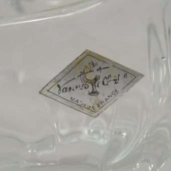 Vannes Le Chatel Lead Crystal Pekingese Dog Candy Dish Label