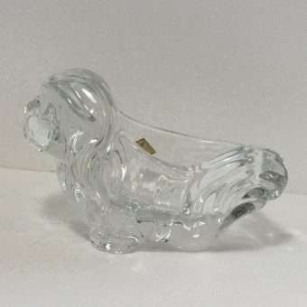 Vannes Le Chatel Lead Crystal Pekingese Dog Candy Dish 1