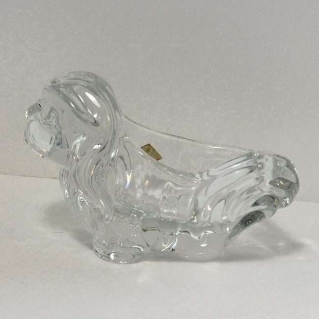 Vannes Le Chatel Lead Crystal Pekingese Dog Candy Dish 1