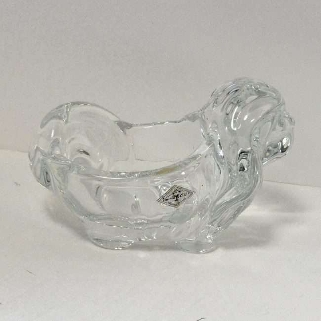 Vannes Le Chatel Lead Crystal Pekingese Dog Candy Dish 2
