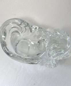 Vannes Le Chatel Lead Crystal Pekingese Dog Candy Dish Top