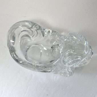 Vannes Le Chatel Lead Crystal Pekingese Dog Candy Dish Top