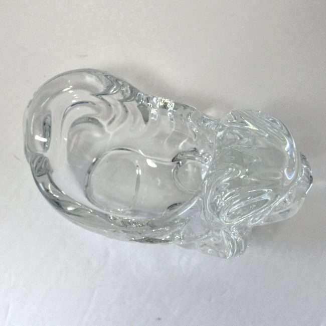 Vannes Le Chatel Lead Crystal Pekingese Dog Candy Dish Top
