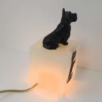 Art Deco Scottish Terrier Lamp Back