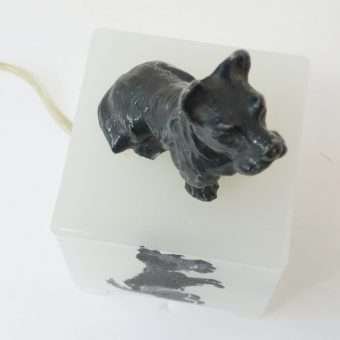 Art Deco Scottish Terrier Lamp Top